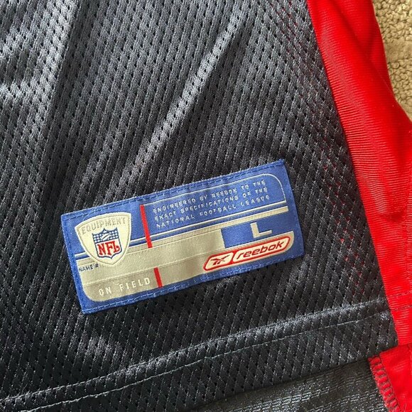 Vintage 90s Drew Bledsoe Navy Reebok Jersey Football Mens L Patriots Bills NWOT - Picture 9 of 15
